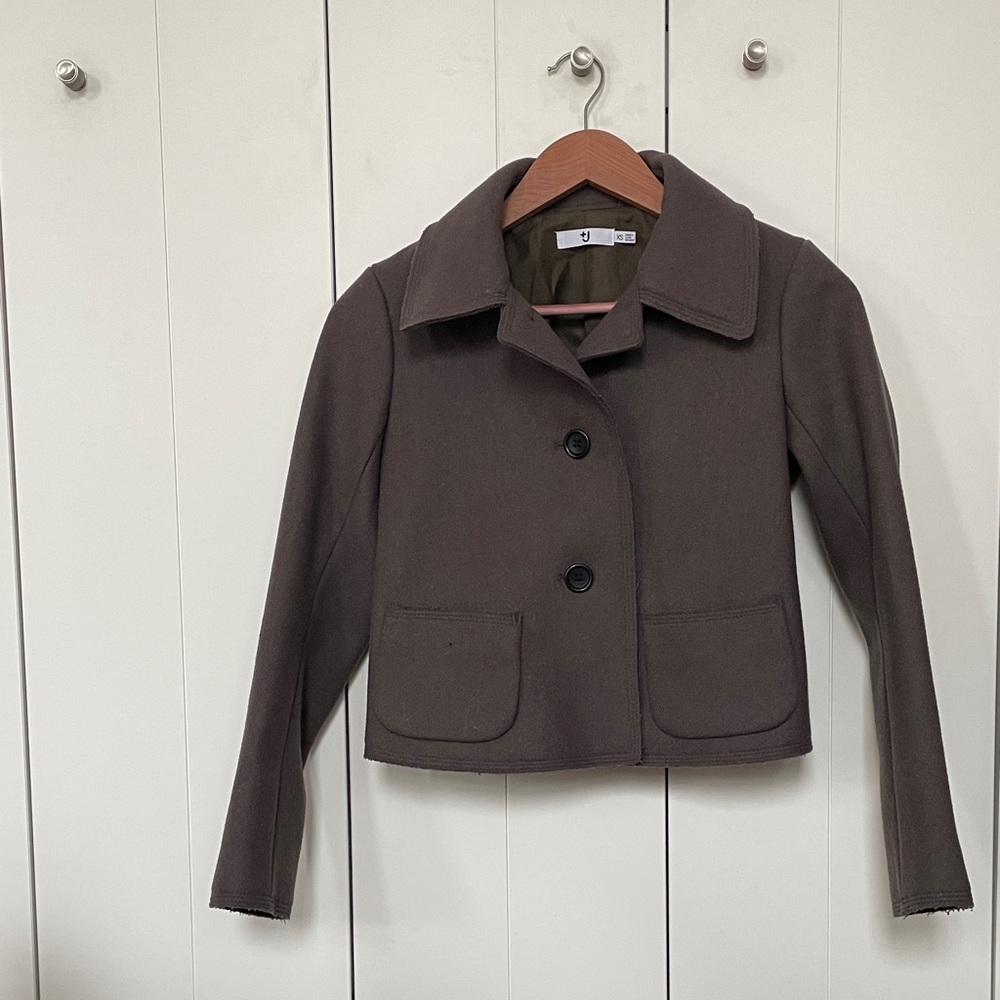 J+ Taupe Cropped Women's Blazer